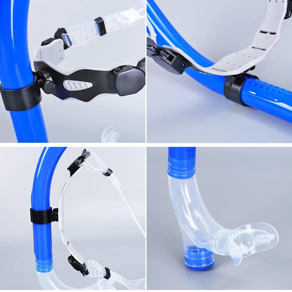 Swim Training Snorkel Center-Mount Front ComfortableMounted Silicone Mouthpiece Junior Swimmers Equipment For Adult Youth Kid