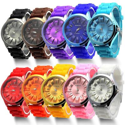 Casual Silikon Uhr Jelly Band Blumen Zifferblatt Sport Stil Uhr Frauen Quarzuhr