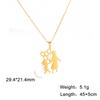 Cazador Mother Kid Pendant Necklace for Women Family Love Heart Mom Daughter Choker Stainless Steel Jewelry Mother Day Gift