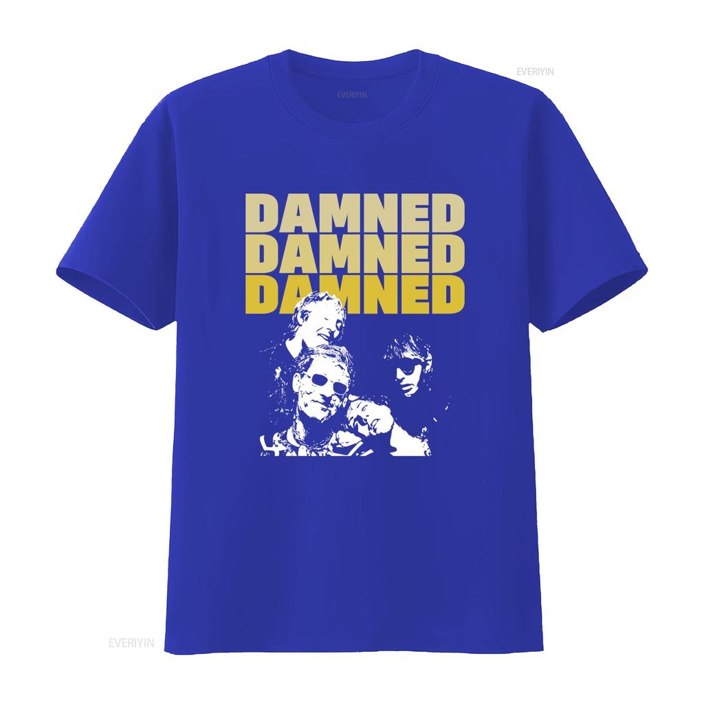 The Damned Punk Horror Goth Rock Band T Shirt Stylish And Edgy Design For Music Lovers Vintage Unisex Stretched Fashion