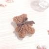 Baby Girls Teddy Bear Bow Hair Clip Milk Tea Color Soft Plush Anti-Slip Hairpin for Kids Party Photo Props Gift