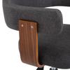 Swivel Office Chair Grey Bentwood and Fabric