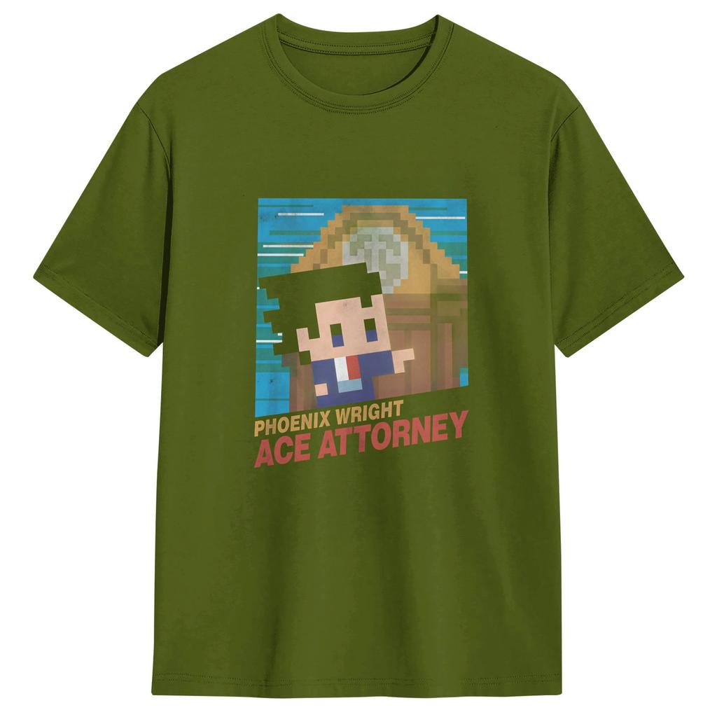 Ace Attorney Tshirt Summer Harajuku Tshirts Unisex Cotton O Neck Oversize Clothes Short Sleeve Awesome Tops