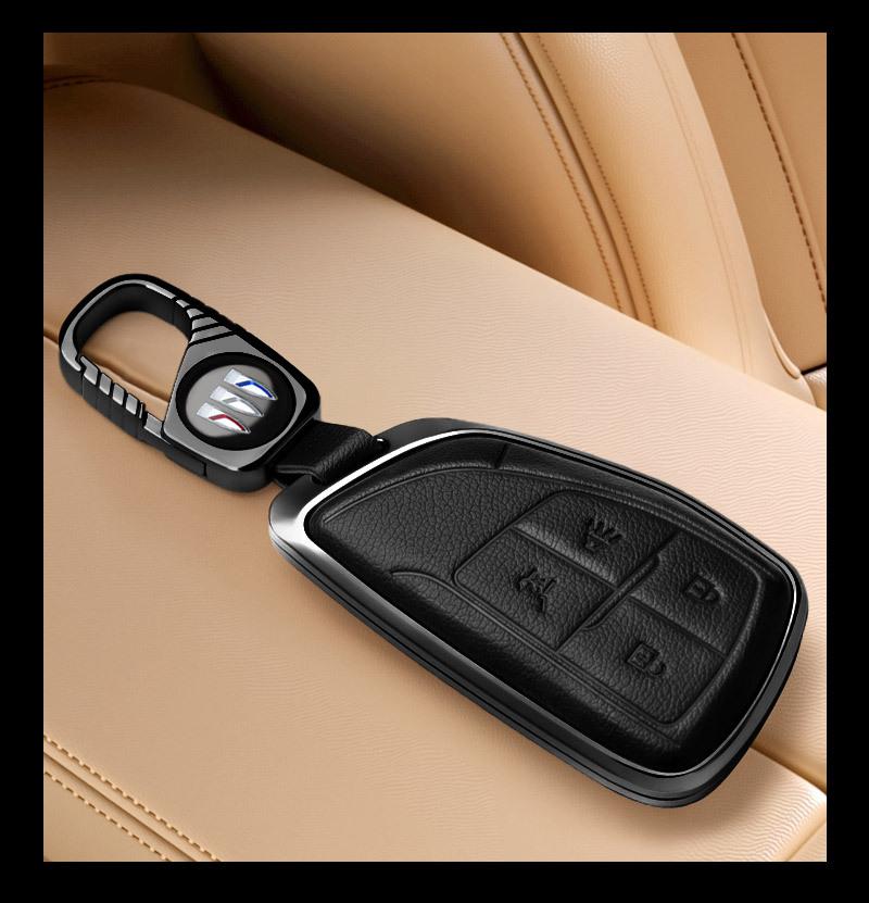 Compatible Key Case for Buick Encore, Envision, Regal, Envision GX/Flag Models, Shell Buckle Design.