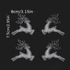 4pcsChristmas Tree Reindeer Hanging Decoration Transparent Cute Little Deer Christmas Window Home Party Garland Decoration Acryl