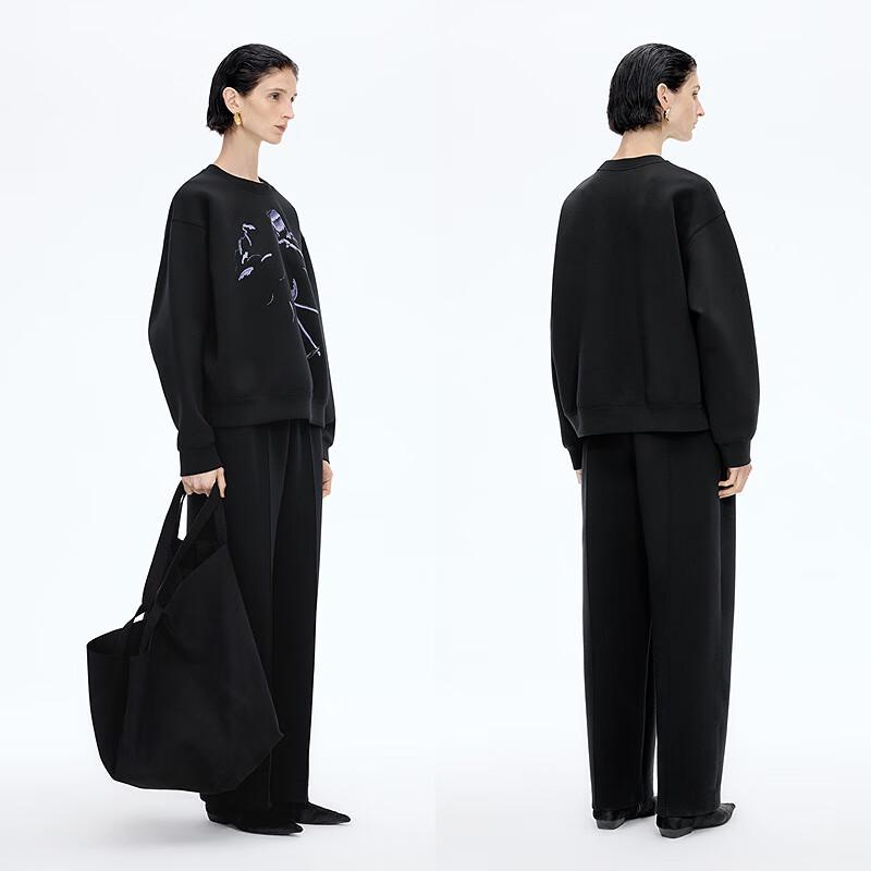 

JNBY 2025 Зимний свитшот с графикой свободного кроя XS