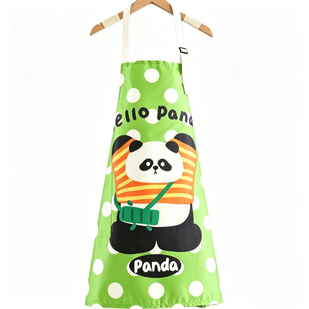 Stylish Cartoon Waterproof Kitchen Apron - Oil-Proof, High-Value, Female Waist Coverall