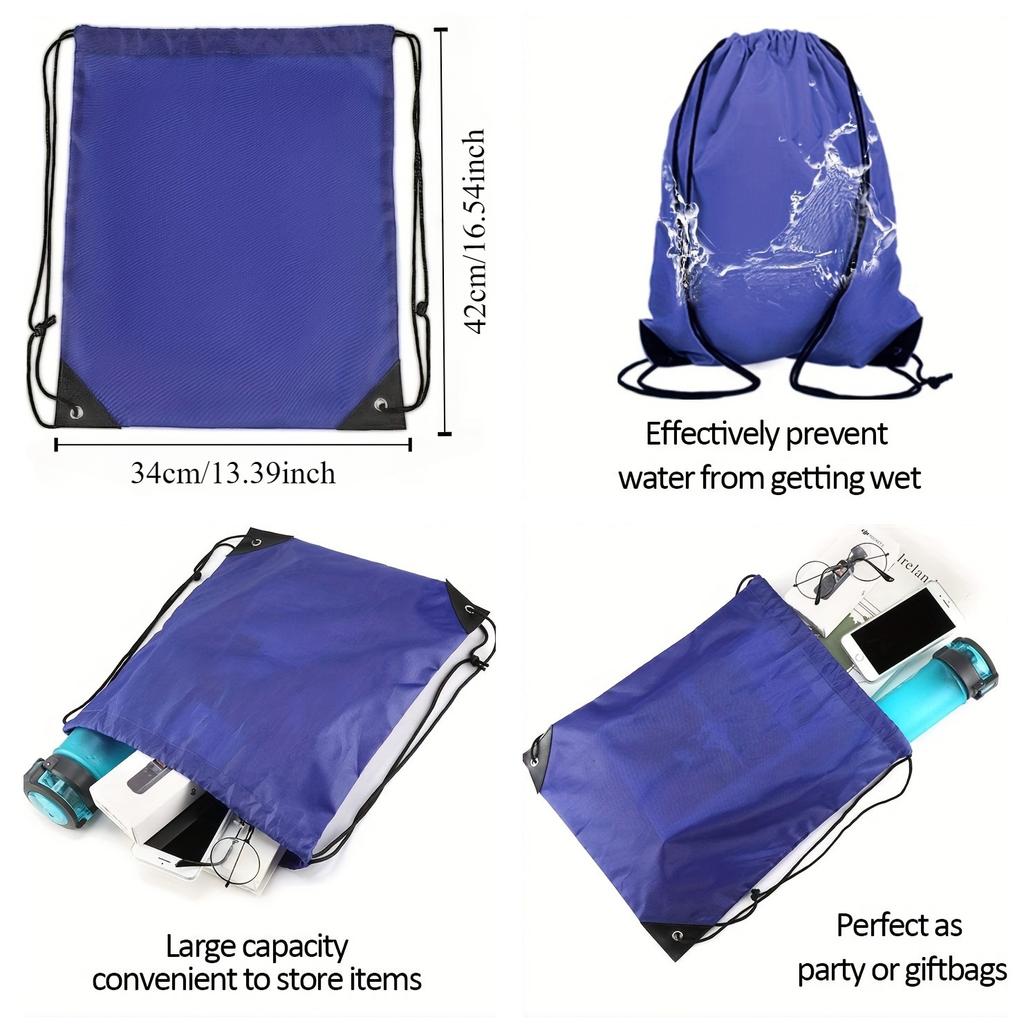 1pc Lightweight & Durable Drawstring Backpack - Ideal for Travel, Yoga, Gym, Outdoor Camping & Hiking | Polyester Sports Bag with Utility Pocket