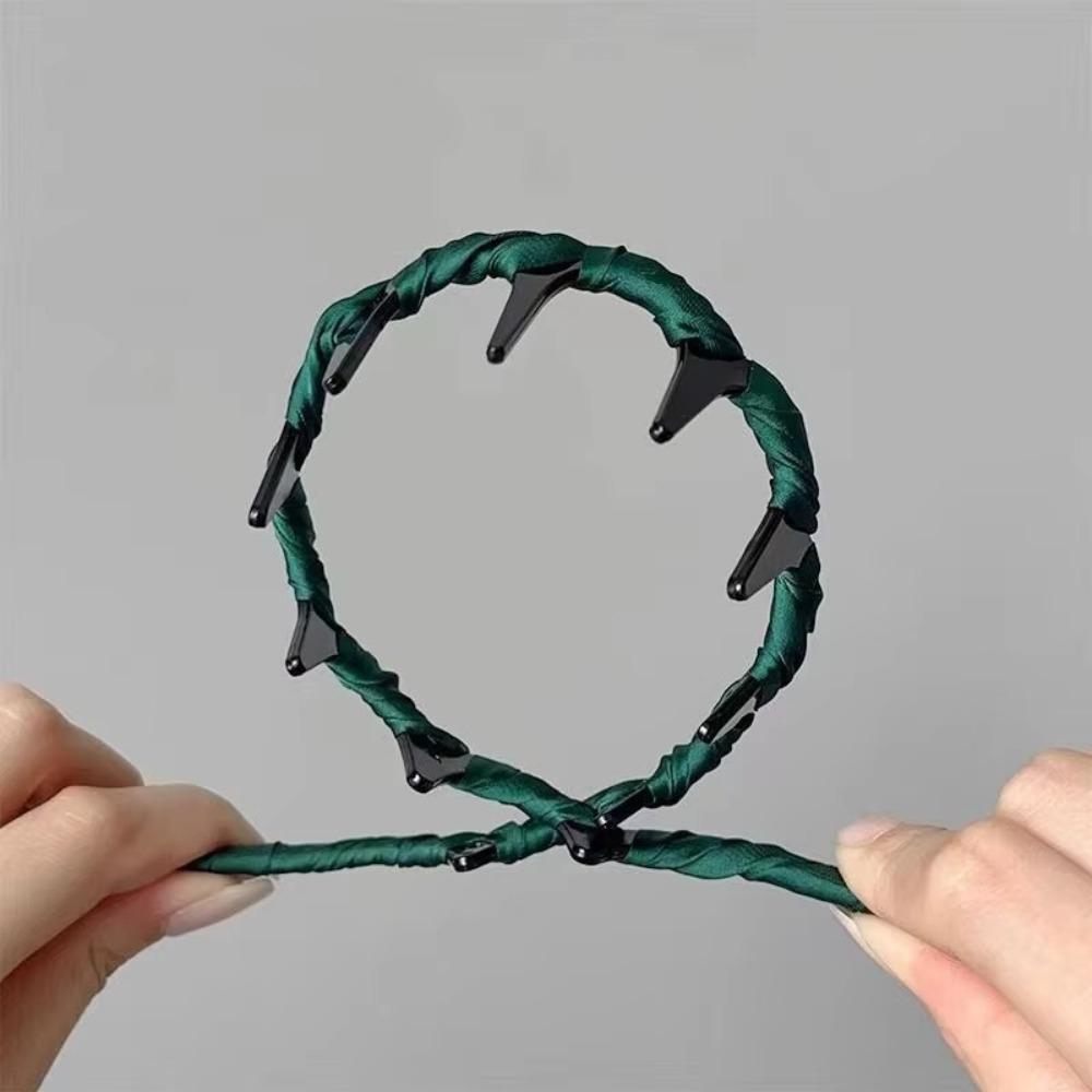 Leopard Pattern Hair Hoops U Shape Headwear Fashion Plush Teethed Hairband  for Women