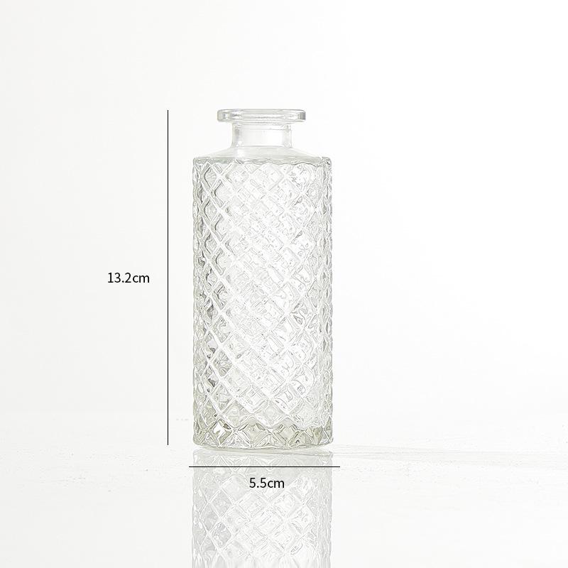 Retro Französisch-Amerikanische Mini-Glasvase für Trockenblumen & Grünzeug