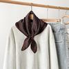 Retro Brown Silk Scarf Fashion Old Money Style 71 Small Square Scarf Versatile High-end Shirt Neck Silk Scarf Headscarf
