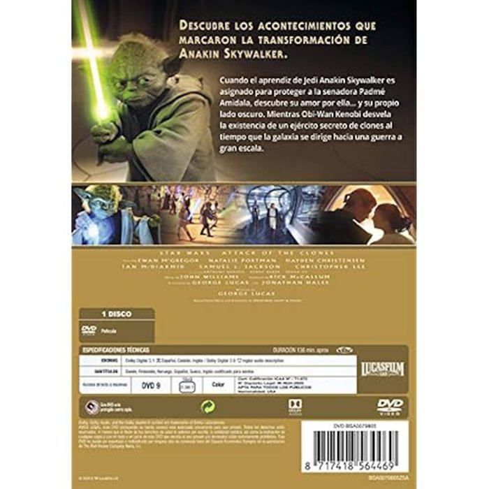 Dvd - star wars - episode ii: l'attaque des clones - 2020 - film de science-fiction - import