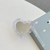 Korean Glitter Heart Mirror with Magnetic Magsafe Phone Holder and Airbag Design