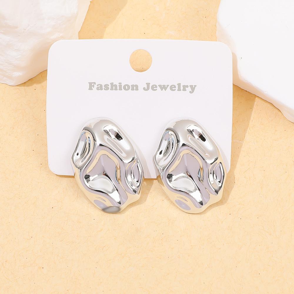 Star retro stud earrings niche shell acrylic gold-plated stud earrings sweet wind ladies earrings set