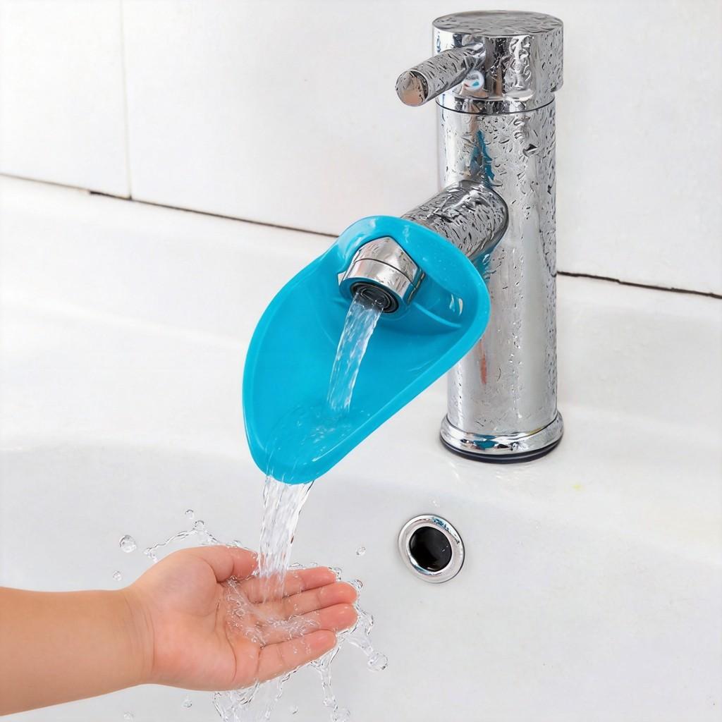 Water Faucet Extension Spout For Babies Silicone Sink Water Diverting Device For Child Handwashing