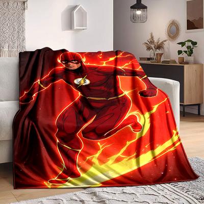 1 ks Flash, Speed Force Flanelová deka Měkká, Hřejivá a Útulná na Pohovku, Postel, Kancelář a Cestování Univerzální pro Všechna Roční Období Dárek, Vánoční dárek