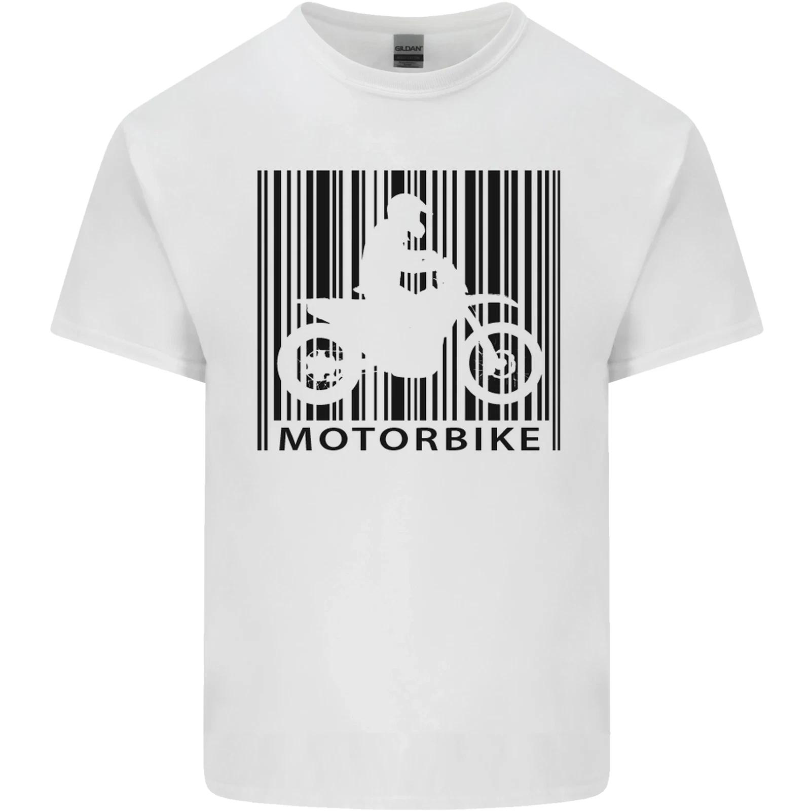 Motorbike Barcode Biker Motorcycle Kids T-Shirt Childrens 2XL