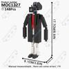 MOOXI Animeserie Skibidi Toalett Figurer Monitorfolk Lydmann Byggeklosser Modell MOC Kloss DIY Montessori Leke Barnegaver