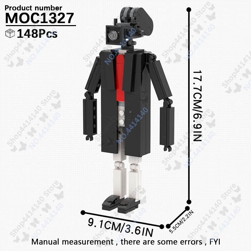 MOOXI Animeserie Skibidi Toalett Figurer Monitorfolk Lydmann Byggeklosser Modell MOC Kloss DIY Montessori Leke Barnegaver