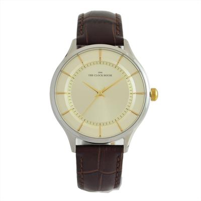 [The Clock House] Business Formal Analog Waterproof Wristwatch Fashionable Men's MBF5001-CH1B Gold
