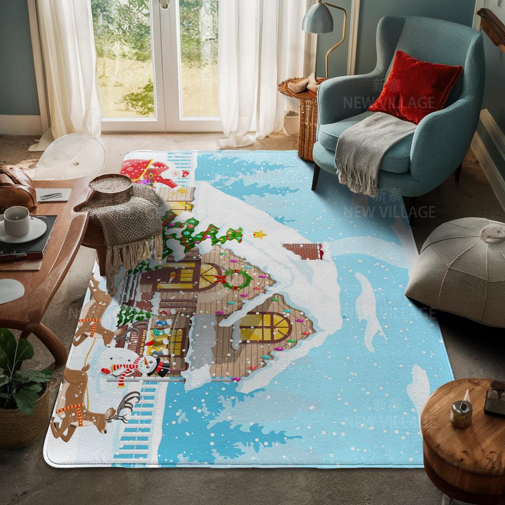 Koberec ke vchodu do domu Rohožka ke dveřím do domu Obývací pokoj Vana Koupelna Protiskluzové koberce s absorpcí vody vana Veselé Vánoce zima