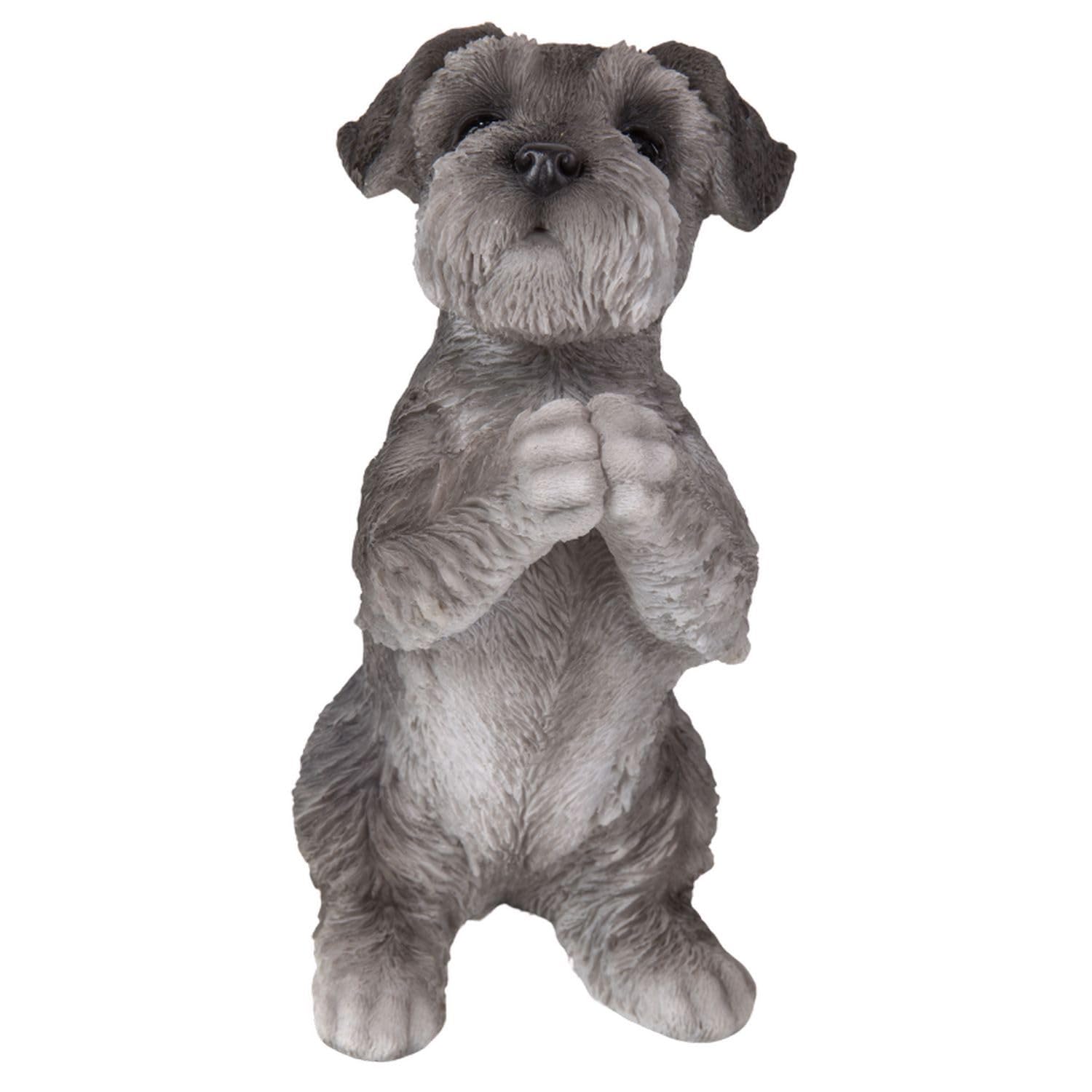 

Ubia Begging Schnauzer x x 21cm Doll Figurine Animal Garden Decoration Realistic Cute Dog H17327 12.8 10.3