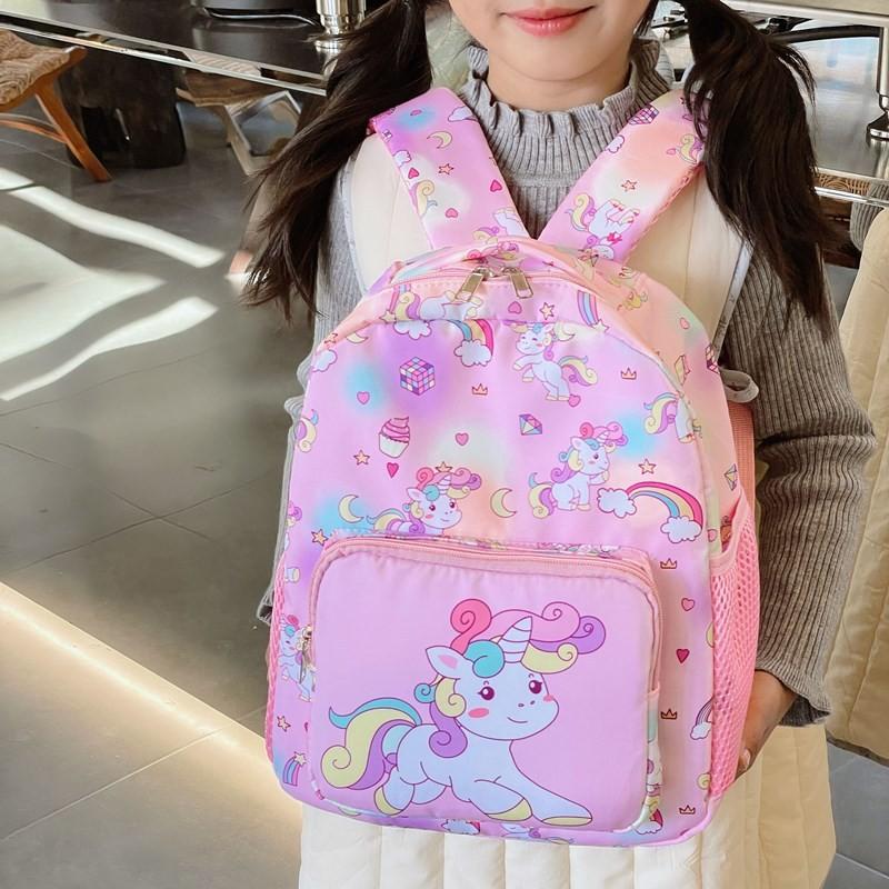 Trendy Design Basic Kids Backpack In Soft Colors Ideal For School And Use Everyday