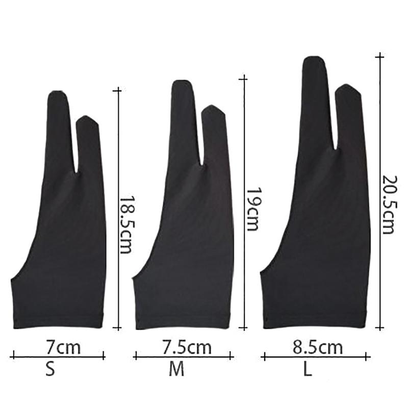 1Pc Two Finger Anti-Fouling Glove For Drawing & Pen Graphic Tablet Pad