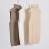 Women Wool Sleeveless Pullovers Turtleneck Sweater Waistcoat Wool Knitwear Spring Autumn Winter Fashion Vest