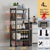 Multi-layer Floor-standing Kitchen Storage Rack for Pots and Microwave Oven