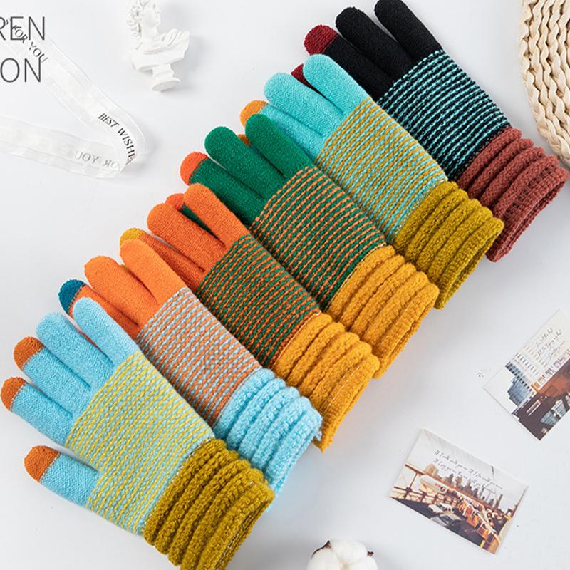 Купить Женские перчатки, бархатные утолщенные морозостойкие ...