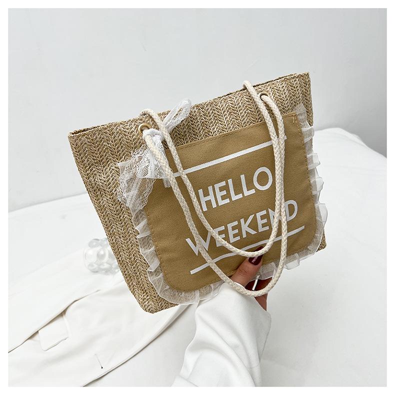 

Large capacity bag 2025 summer new trend casual design tote bag travel commuting simple handbag