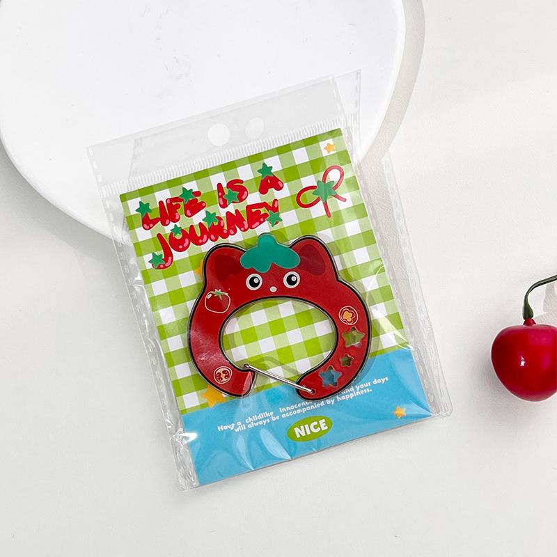 

Милый мультяшный акриловый держатель для брелока, кавайный брелок в виде фрукта, креативный карабин для подвески на сумку, крючок, аксессуары для подвешивания ключей