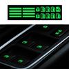 1set Car Windows Control Panel Luminous Decals Door Window Lift Switch Decoration Car Interior Sticker Auto Accessories
