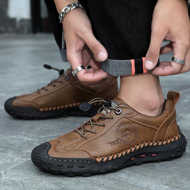 Men Split Leather Casual Leather Shoes Men Comfortable Driving Shoe  Man Flats Shoes  Business Formal Shoes