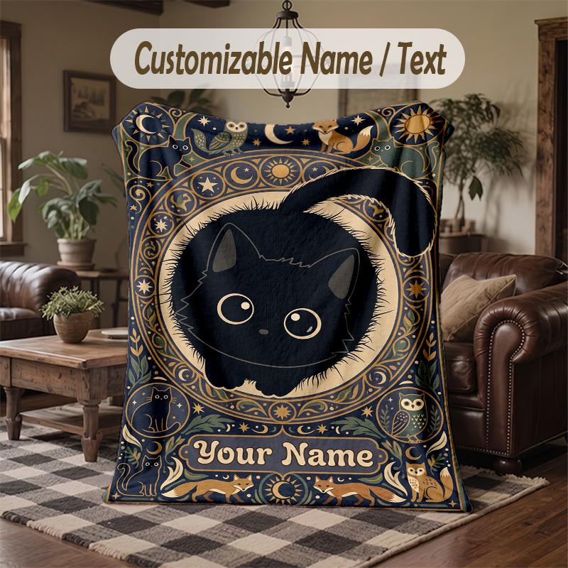 Never Better Skeleton Art Theme Throw Blanket Custom Name Text Personalized Blanket Soft Cozy Blanket for Home Sofa Bed