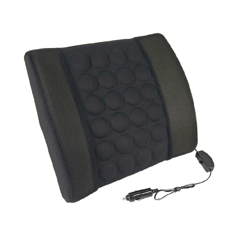 Automotive Lumbar Support Pad with Oscillating Massage, Mesh Side Structure and Double-Fill Construction for Vehicle Use