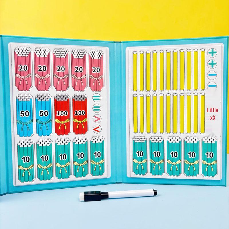 Little Carney 1315 Clip-on Magnetic Math Tool Set for Elementary Grades 1-4
