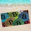 Popular Logo Bitcoin Microfiber Beach Towel Absorbent Quick Dry Soft Yoga Swimming Resort Mountain Climbing Towel