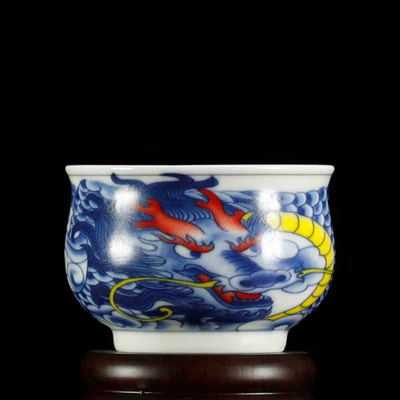 Čína estetická keramika porcelán neobvyklé šálky krásné ručně vyráběné pro kung fu Květinový tieguanyin oolong čaj