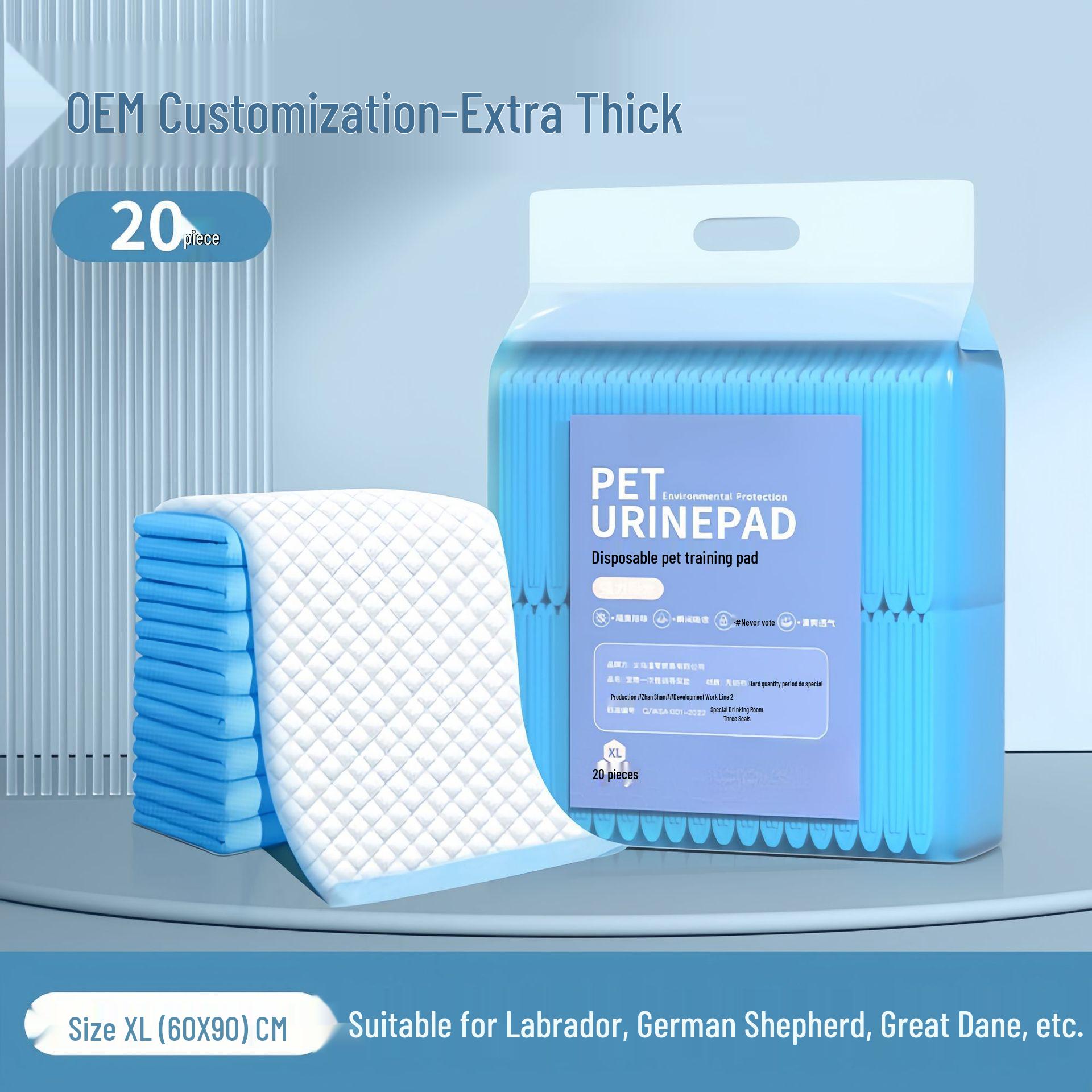 

Утолщенная одноразовая пеленка для питомцев - Впитывающая, Водонепроницаемая для собак и кошек