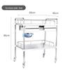 Stainless Steel Mobile Instrument Cart for Beauty Salon and Oral Care
