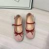 Inner Height Increase 5CM Retro BaDong Dance Shoes Women Wear Autumn Bows with Single Shoes Gentle Mary Jane Shoes