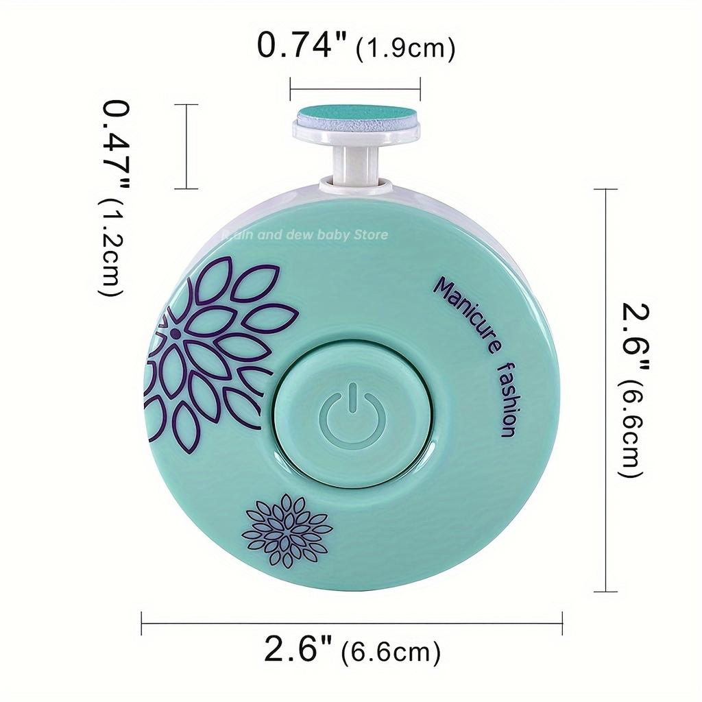 1 Set Elektrischer Nagelknipser - mit austauschbaren 6 Schleifköpfen, geräuscharm, ergonomischer Hand-Nagelfräser - für Männer & Frauen - geeignet für Zuhause