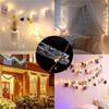 1pc Photo Clip Light String 2/5/10m 20/50/100led 10/30/50Clip Fairy Lights Fairy Lights Bedroom Wall Copper Wire Light String