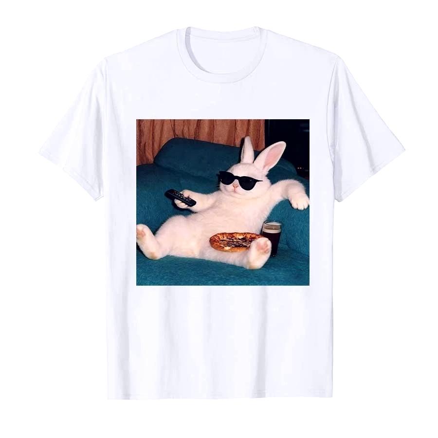 

Lazy Bunny Meme Rabbit Tshirt Women Harajuku Hiphop Streetwear Cartoon Print T Shirts Tops Harajuku Funny Summer Tops S