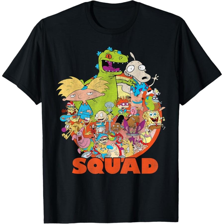 Nickelodeon 90 s Nicktoons Squad Graphic T-Shirt T-Shirt XXXXXL чёрный