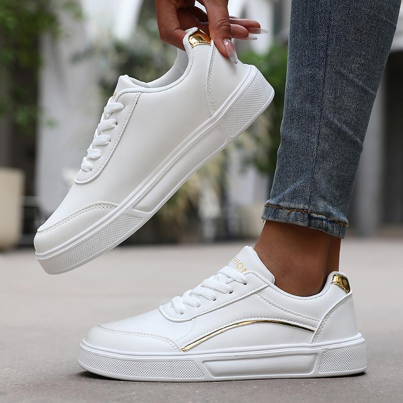 Calzados Mujeres Thick Soled White Sneakers Comfortable Tennis Shoes Size 36 44 Campus Student Shoes New Blanc Shoes 2025