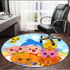 Plim Plim Print Round Rug, Washable Floor Carpet, For Entryway Dorm Laundry Room Office Study, Home Decor Birthday Christmas Gift