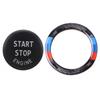 Engine Start Stop Button Replace Cover+Ring Black Fits BMW E90 E92 E93 2009-2012